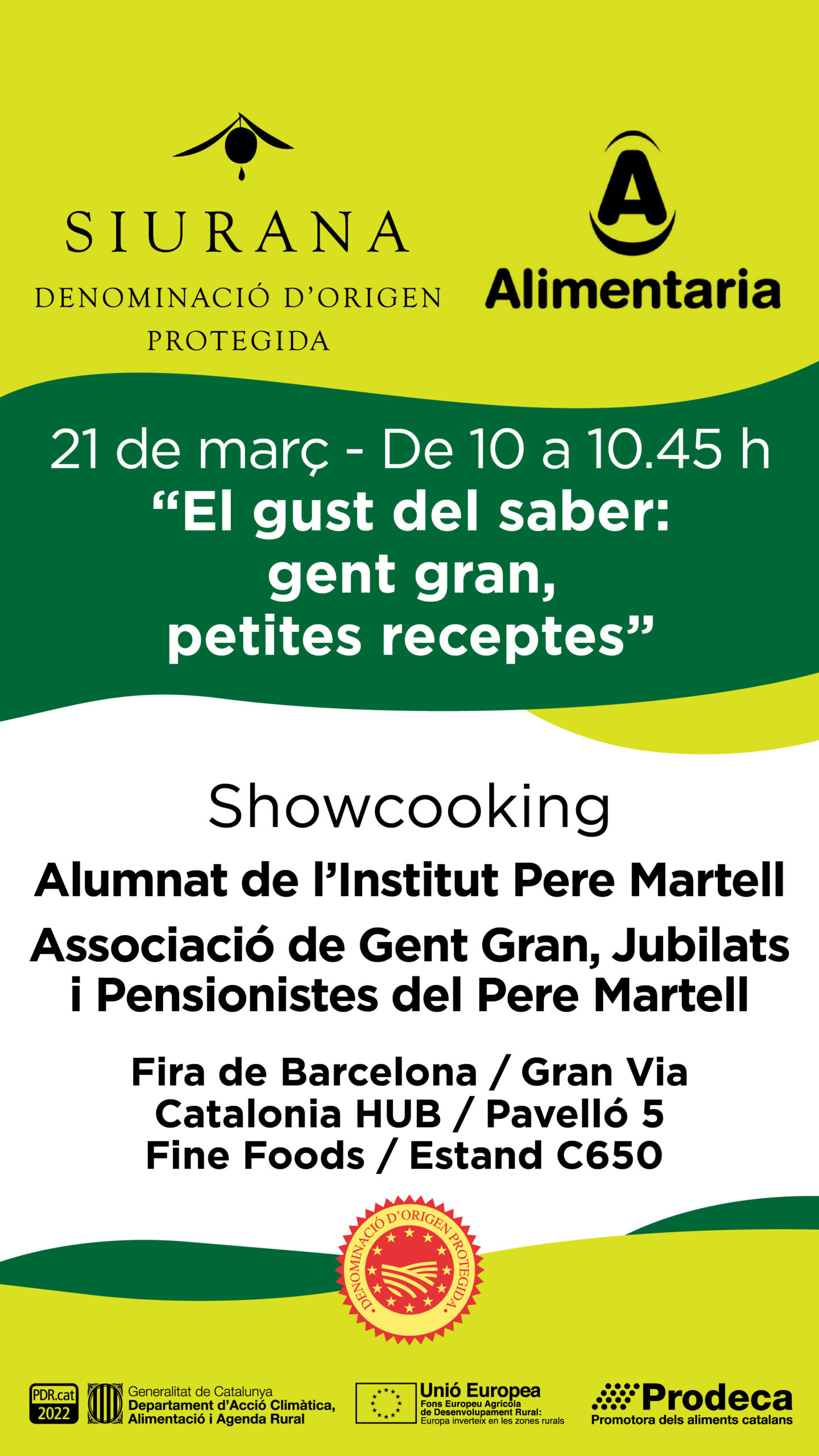 «El gust del saber: gent gran, petites receptes» a Alimentaria